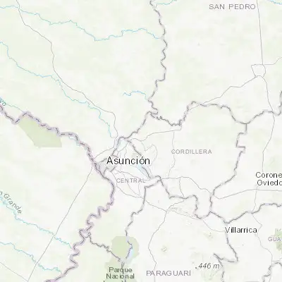 Map showing location of Emboscada (-25.124130, -57.348070)