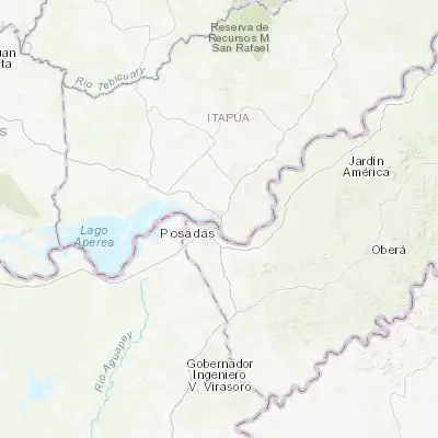 Map showing location of Encarnación (-27.330560, -55.866670)