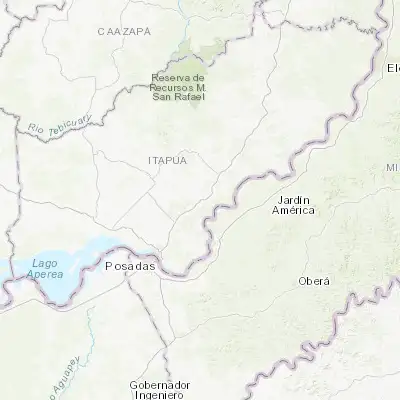 Map showing location of Hohenau (-27.073150, -55.642470)