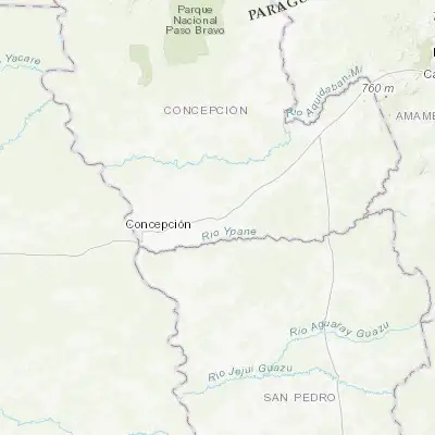 Map showing location of Horqueta (-23.343230, -57.052120)