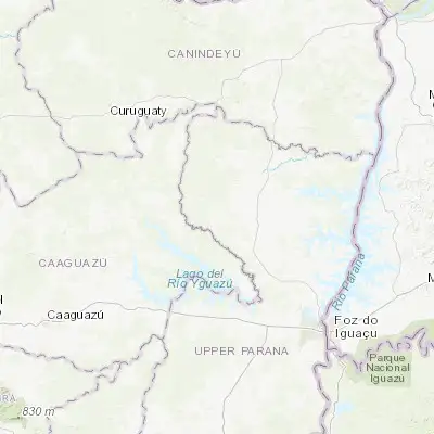 Map showing location of Itakyry (-24.984010, -55.149300)