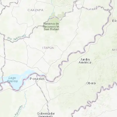 Map showing location of Obligado (-27.055500, -55.627310)