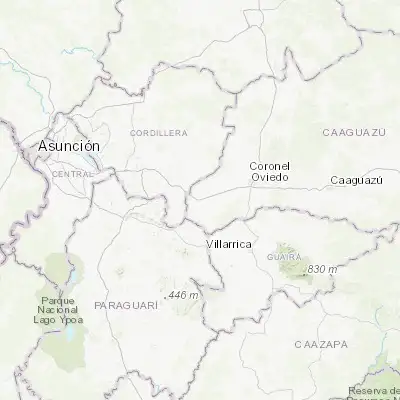 Map showing location of San José de los Arroyos (-25.533100, -56.732330)