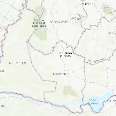 Map showing location of San Juan Bautista (-26.669440, -57.145830)