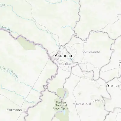 Map showing location of San Lorenzo (-25.339680, -57.508790)