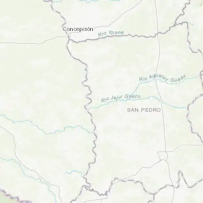 Map showing location of San Pedro de Ycuamandiyú (-24.085340, -57.087450)