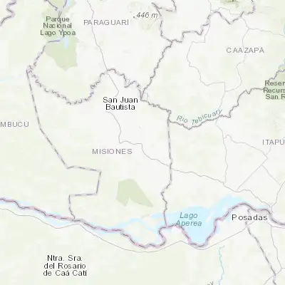 Map showing location of Santa Rosa (-26.887300, -56.849050)