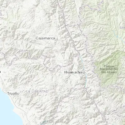 Map showing location of Cajabamba (-7.616670, -78.050000)