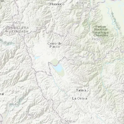 Map showing location of Carhuamayo (-10.916670, -76.033330)