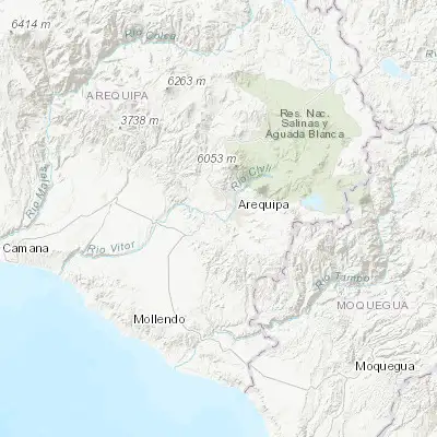 Map showing location of Cerro Verde (-16.450260, -71.615520)