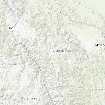 Map showing location of Chachapoyas (-6.231690, -77.869030)