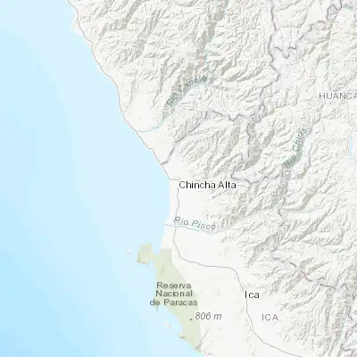 Map showing location of Chincha Alta (-13.409850, -76.132350)
