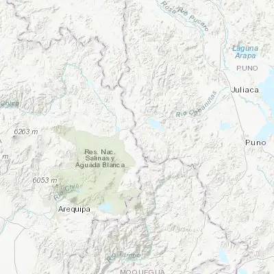 Map showing location of Hacienda Huancane (-15.823270, -70.885400)