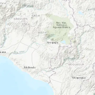 Map showing location of Horacio Zeballos Gamez (-16.491810, -71.507310)