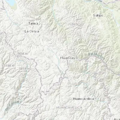 Map showing location of Huancayo (-12.065130, -75.204860)