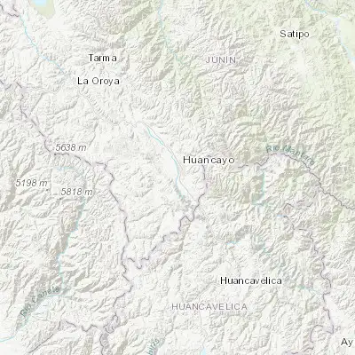 Map showing location of Huayucachi (-12.133330, -75.233330)