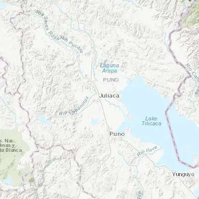 Map showing location of Juliaca (-15.500000, -70.133330)
