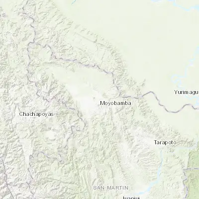 Map showing location of Moyobamba (-6.034160, -76.971680)