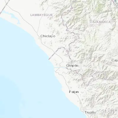 Map showing location of Pacanga (-7.166670, -79.500000)