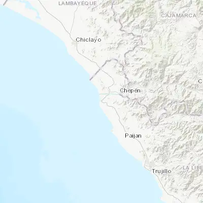 Map showing location of Pacasmayo (-7.400560, -79.571390)
