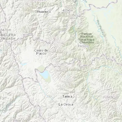 Map showing location of Paucartambo (-10.773260, -75.811090)