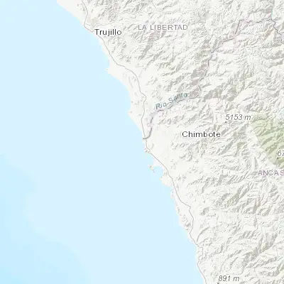 Map showing location of Puerto Santa (-8.987720, -78.647270)