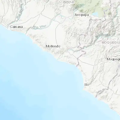 Map showing location of Punta de Bombón (-17.171900, -71.792400)
