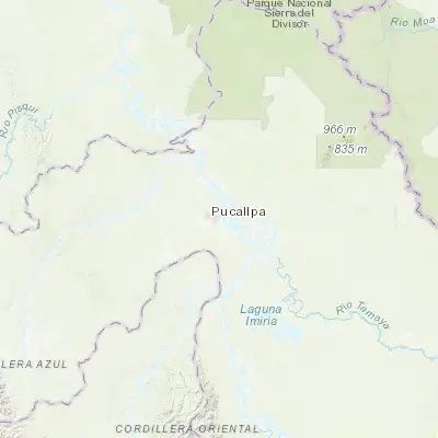 Map showing location of San Fernando (-8.398180, -74.537740)