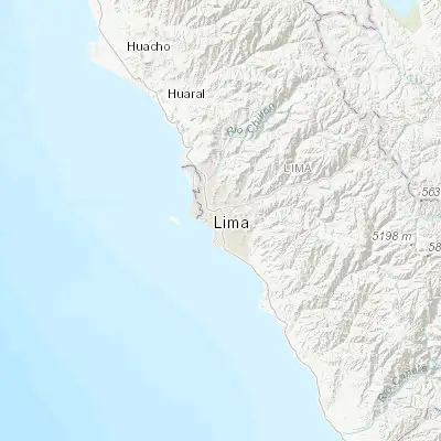 Map showing location of San Francisco De Borja (-12.089110, -76.998760)