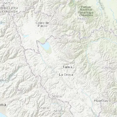 Map showing location of San Pedro de Cajas (-11.250610, -75.861160)