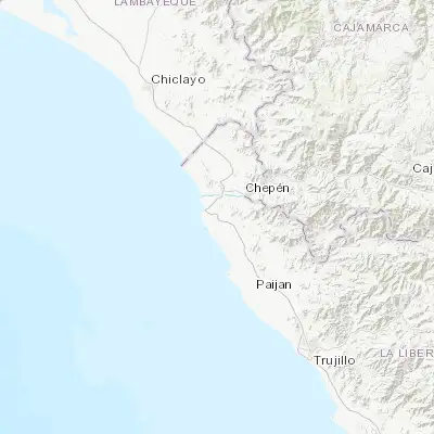 Map showing location of San Pedro de Lloc (-7.428900, -79.504160)