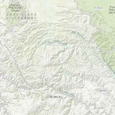 Map showing location of Santa Ana (-12.866670, -72.716670)