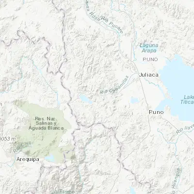 Map showing location of Santa Lucía (-15.697880, -70.606100)