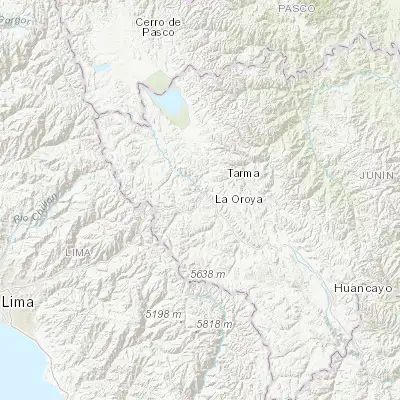 Map showing location of Santa Rosa de Sacco (-11.550670, -75.942550)
