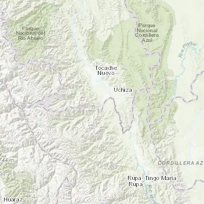 Map showing location of Uchiza (-8.459170, -76.463330)