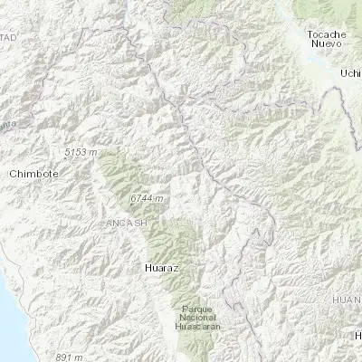 Map showing location of Yauya (-8.983330, -77.300000)