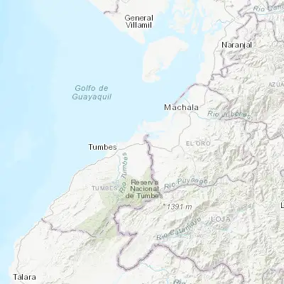 Map showing location of Zarumilla (-3.503060, -80.273060)