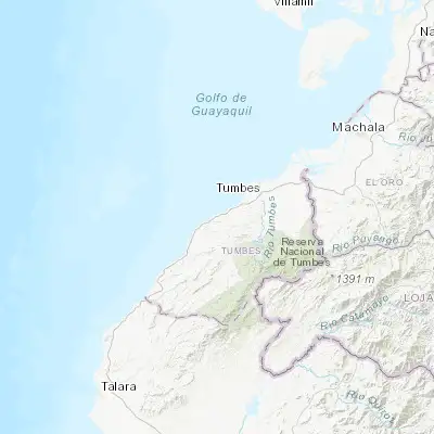 Map showing location of Zorritos (-3.680460, -80.678190)