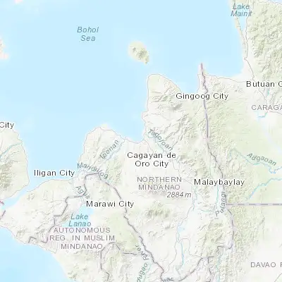 Map showing location of Agusan (8.490560, 124.737220)