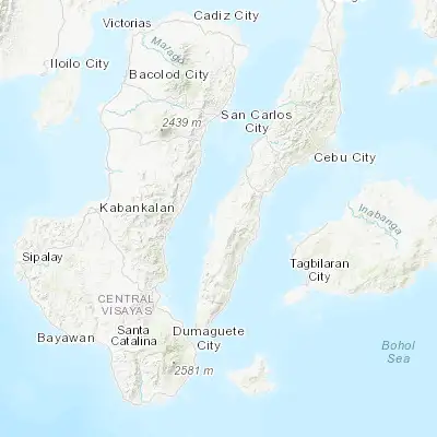 Map showing location of Alcantara (9.975560, 123.406110)
