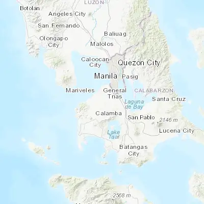Map showing location of Aliang (14.283330, 120.883330)