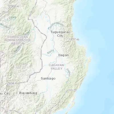 Map showing location of Alibago (17.116670, 121.866670)