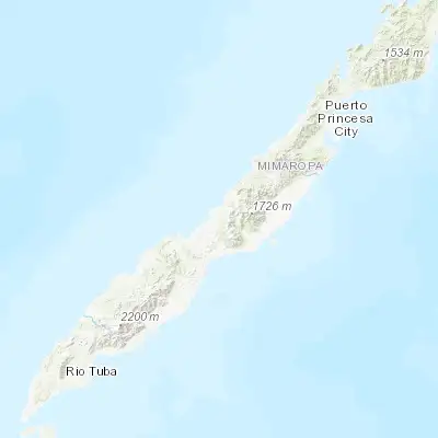 Map showing location of Aramawayan (9.342470, 118.162300)