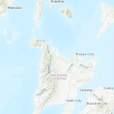 Map showing location of Aranas Sur (11.563500, 122.390100)