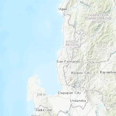Map showing location of Bacnotan (16.722220, 120.352500)