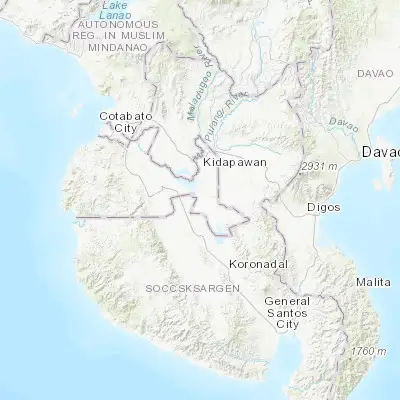 Map showing location of Badak (6.847220, 124.720560)