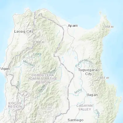 Map showing location of Bagumbayan (17.722710, 121.446950)
