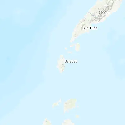 Map showing location of Balabac (7.983630, 117.048680)