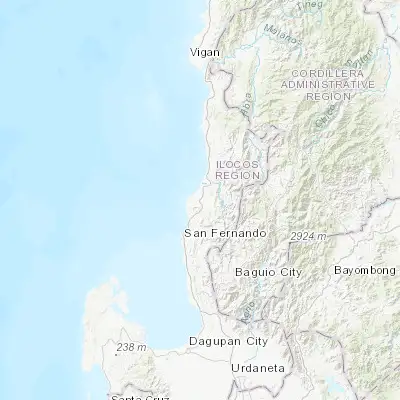 Map showing location of Balaoan (16.821900, 120.404500)