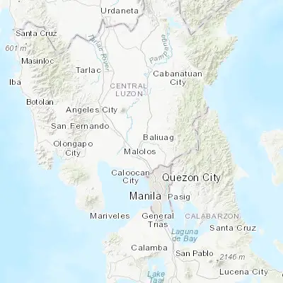 Map showing location of Baliuag (14.954720, 120.896940)